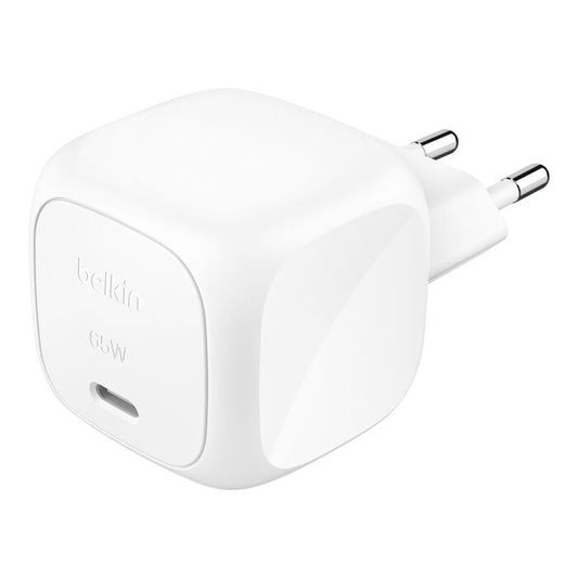 Belkin 65W USB-C PD GaN Vegglader - Hvit