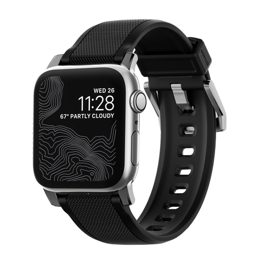 Nomad 49/46 mm Rugged Strap reim - Sølv