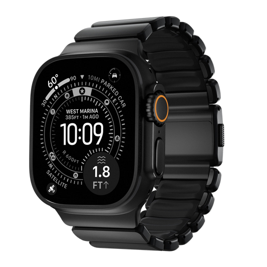 Nomad 49/46 mm Stratos Band Reim - Black Titanium/Black