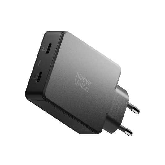Native Union 100W GaN Vegglader med to porter - Svart