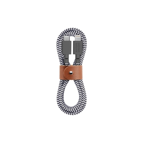 Native Union 1,2m Belt Kabel USB-C til Lightning - Zebrastripet
