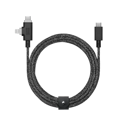 Native Union 2.4 m USB-C til USB-C/Lightning Belt Cable Duo Pro 240W Ladekabel - Cosmos