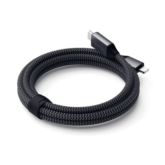 Satechi 1,8 meters USB-C til Lightning-kabel - Svart