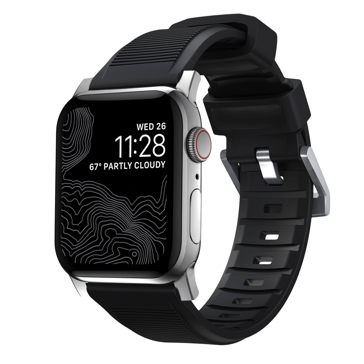 Nomad 42/41 mm Rugged Strap reim - Sølv