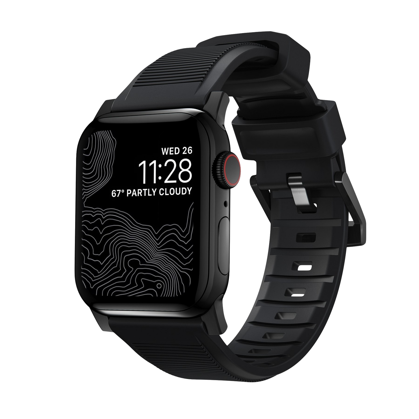 Nomad 42/41 mm Rugged Strap reim - Svart