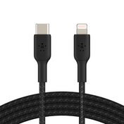 Belkin USB-C til Lightning Vevd Ladekabel 1m - Svart