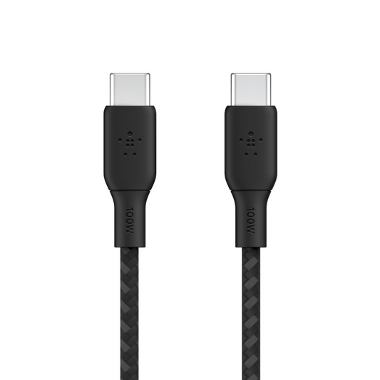 Belkin USB-C til USB-C 100W Vevd Ladekabel 2m - Svart