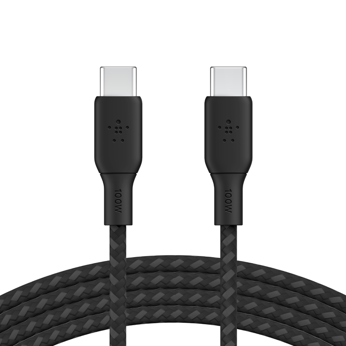 Belkin USB-C til USB-C 100W Vevd Ladekabel 3m - Svart