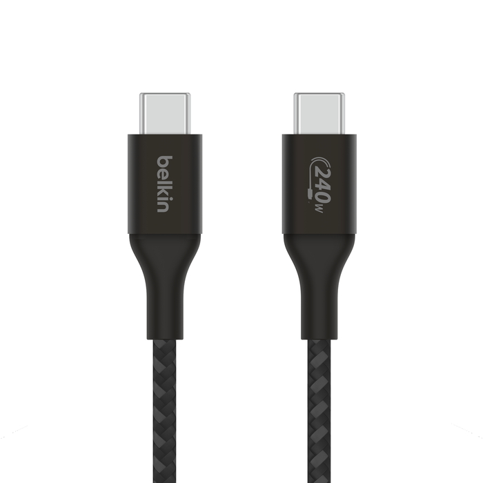 Belkin USB-C til USB-C 240W Vevd Ladekabel 2m - Svart