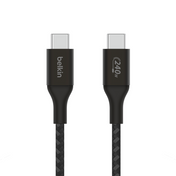 Belkin USB-C til USB-C 240W Vevd Ladekabel 2m - Svart