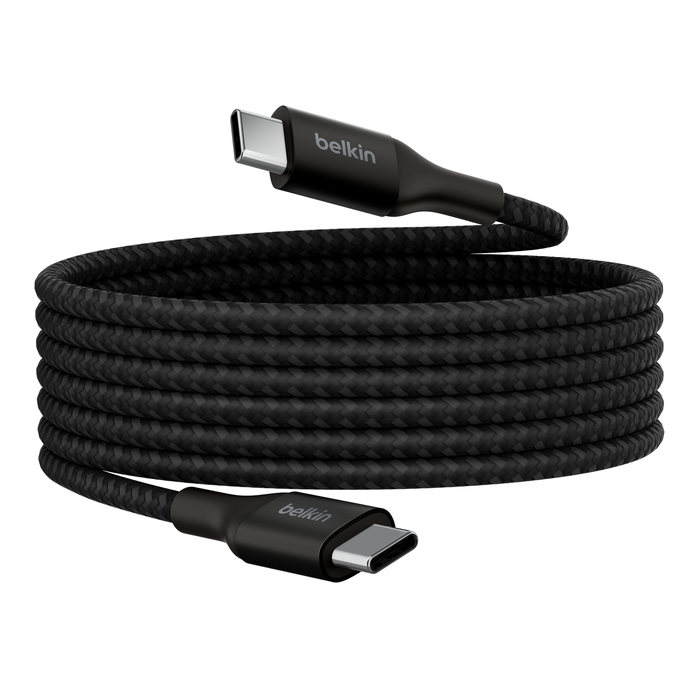 Belkin USB-C til USB-C 240W Vevd Ladekabel 2m - Svart