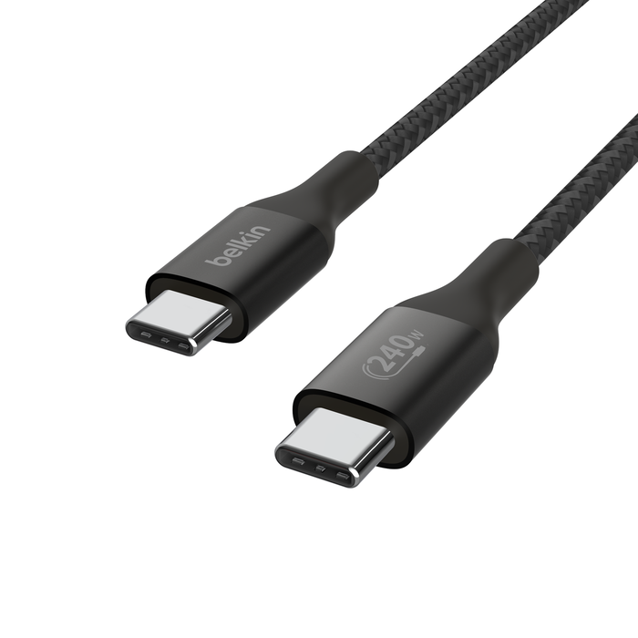 Belkin USB-C til USB-C 240W Vevd Ladekabel 1m - Svart