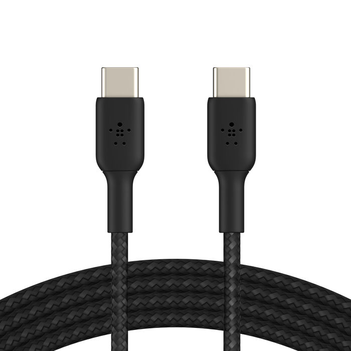Belkin USB-C til USB-C 60W Vevd Ladekabel 1m - Svart