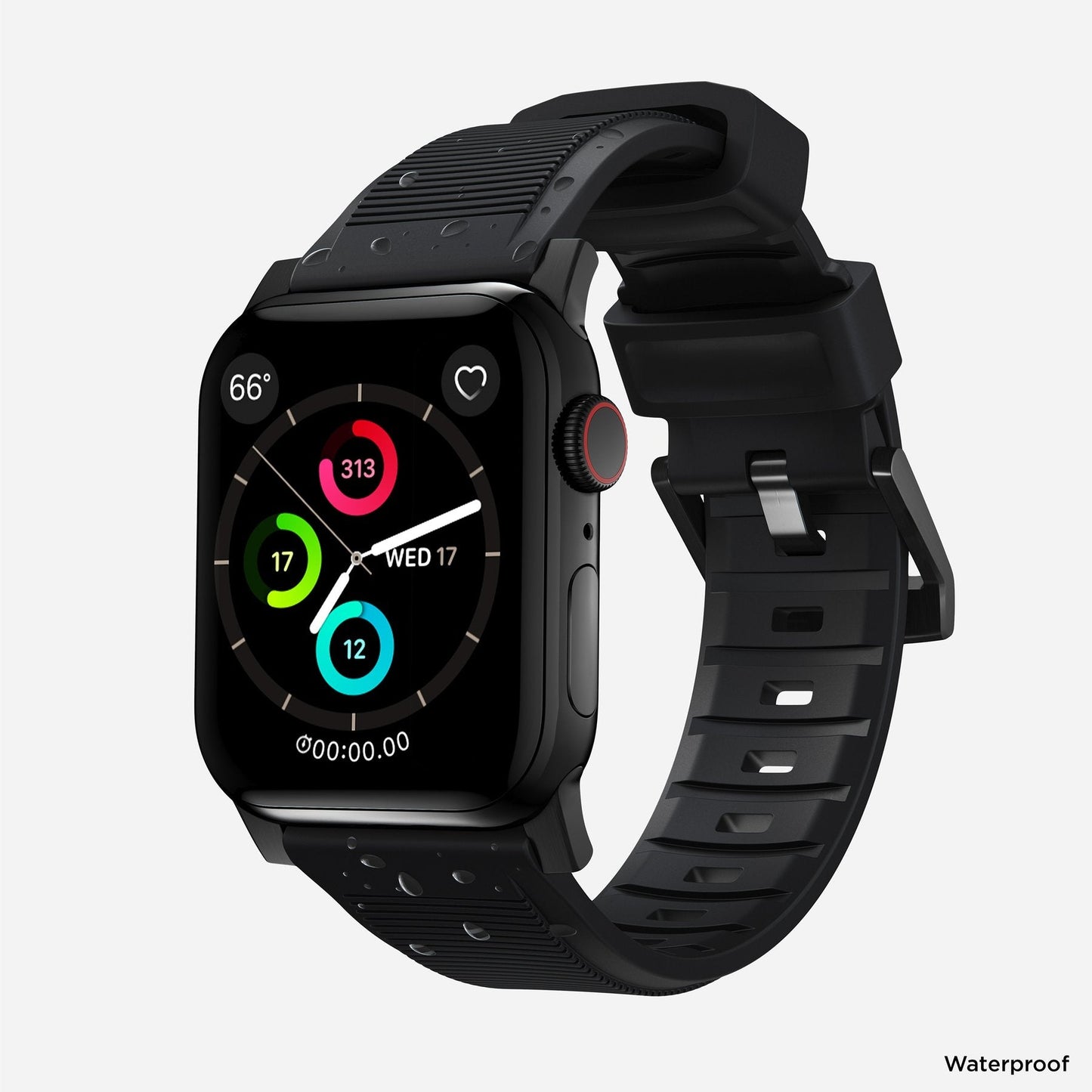 Nomad 42/41 mm Rugged Strap reim - Svart