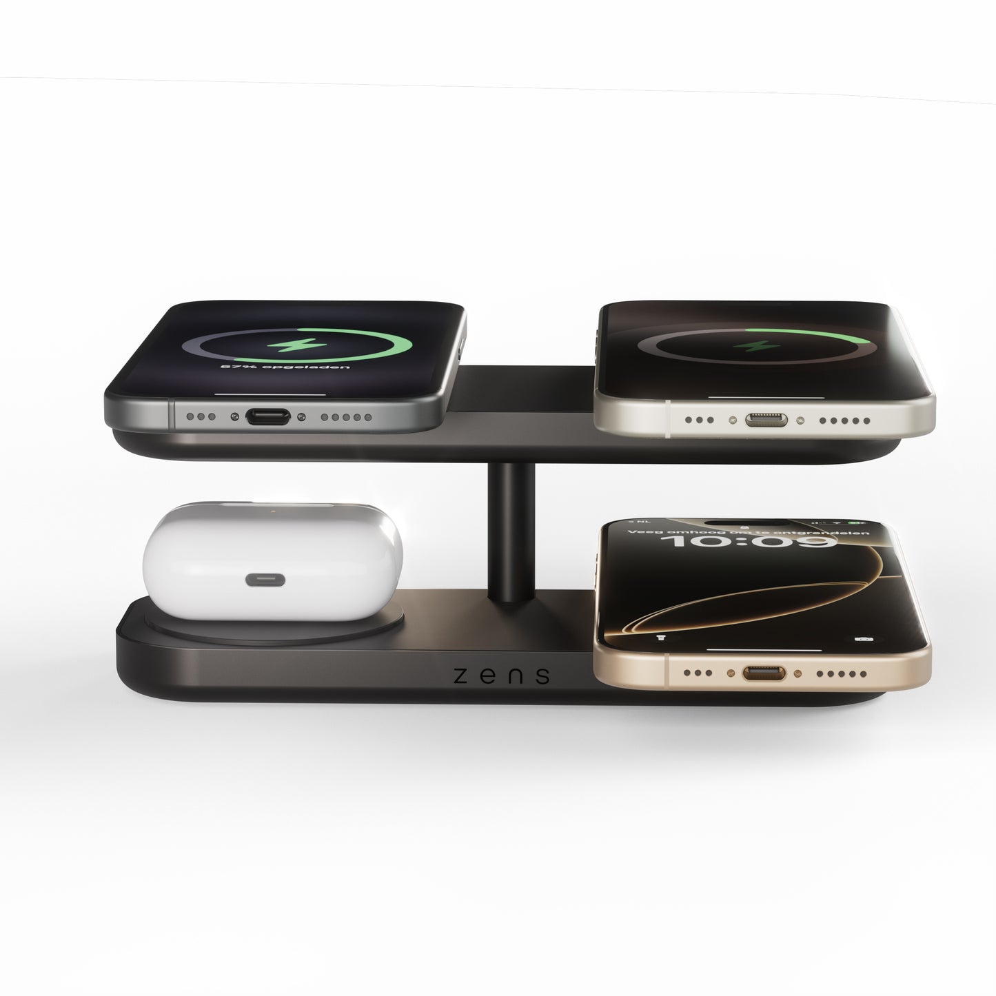 Zens Quattro Pro 4 Qi2 Trådløs lader - Svart
