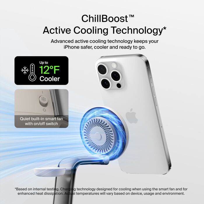 Belkin UltraCharge Pro 3-i-1 Qi2 Ladestativ - Sand