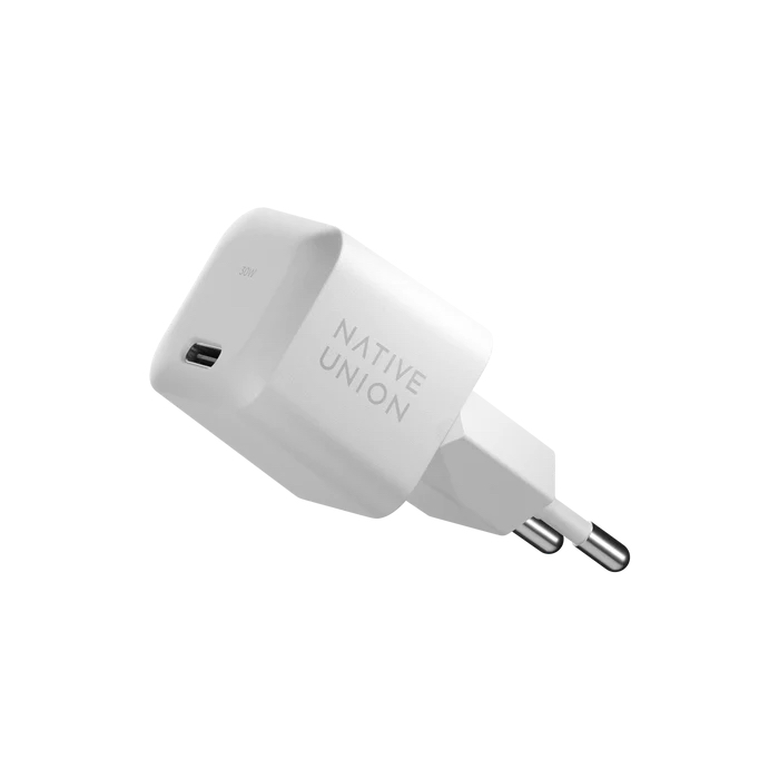 Native Union USB-C 30W GaN Vegglader -  Hvit