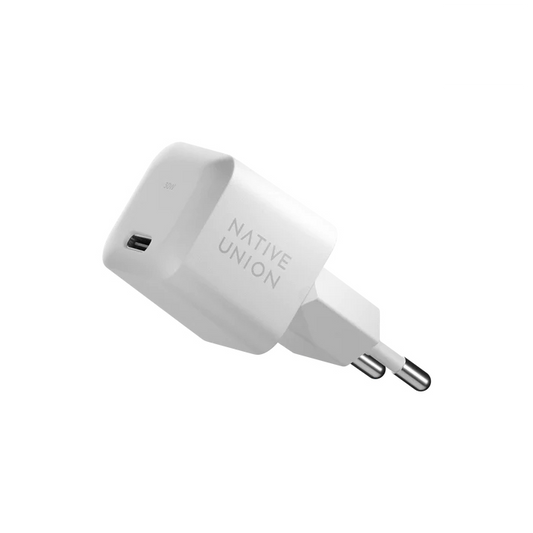 Native Union USB-C 30W GaN Vegglader -  Hvit