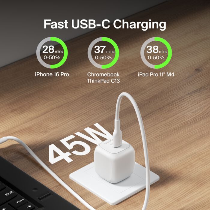 Belkin 45W USB-C PD Vegglader