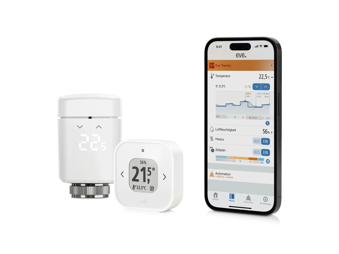 Eve Thermo Comfort Set med Matter/HomeKit