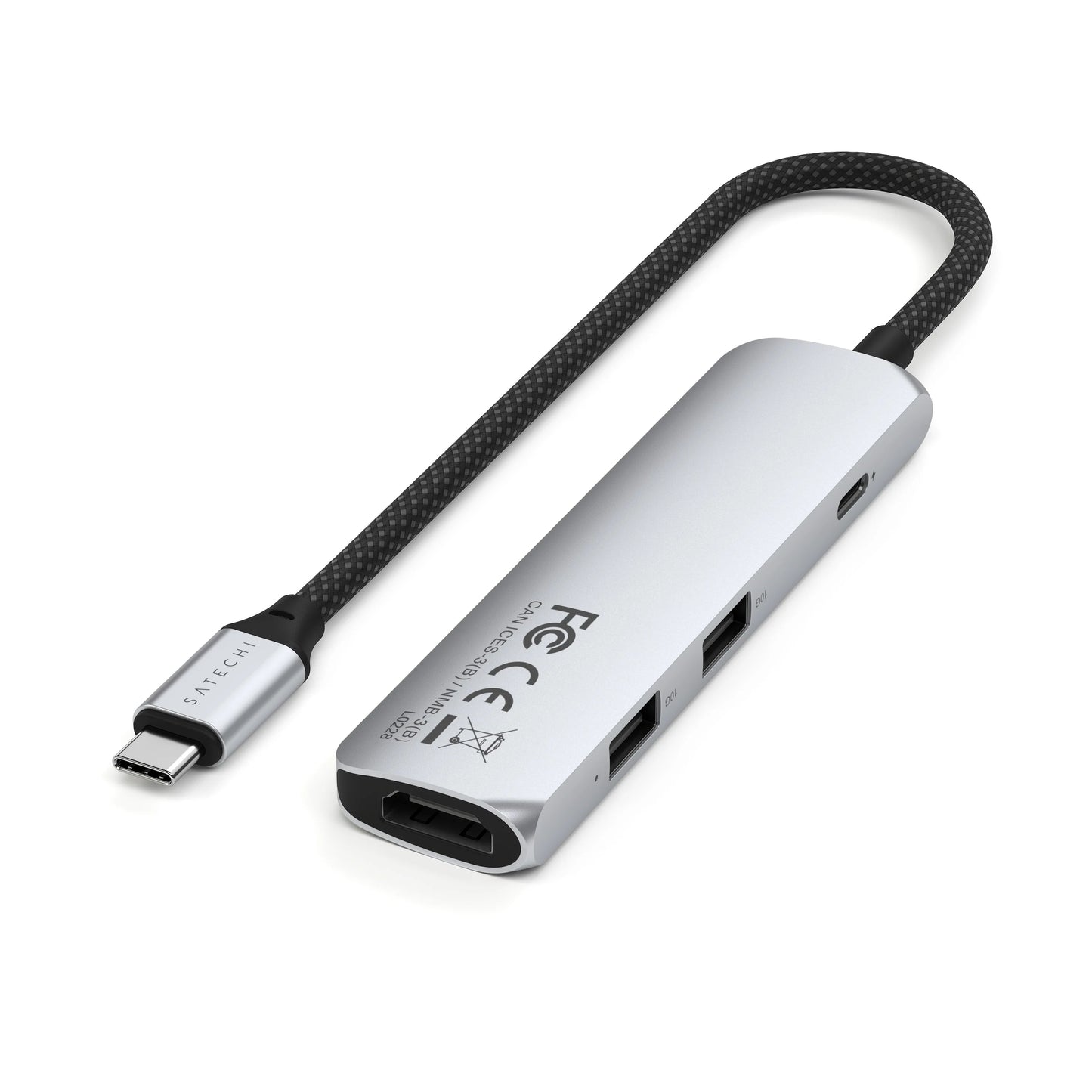 Satechi Slim 4 Multiport Adapter - Sølv