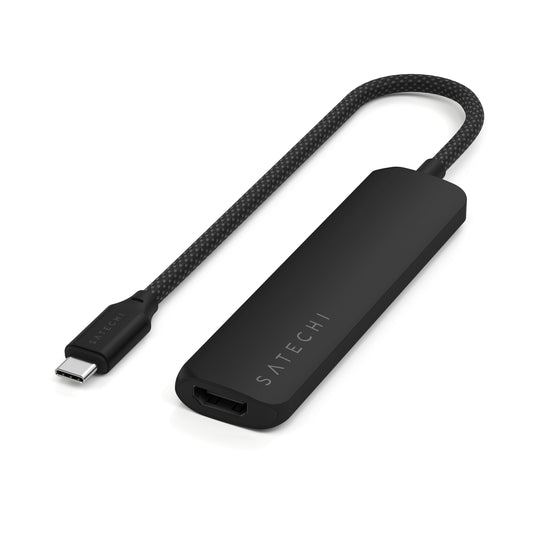 Satechi Slim 4 Multiport Adapter - Svart