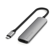 Satechi Slim 4 Multiport Adapter - Stellargrå