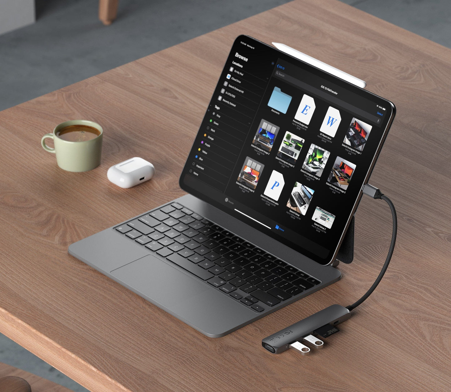 Satechi Slim 6 Multiport Adapter - Stellargrå