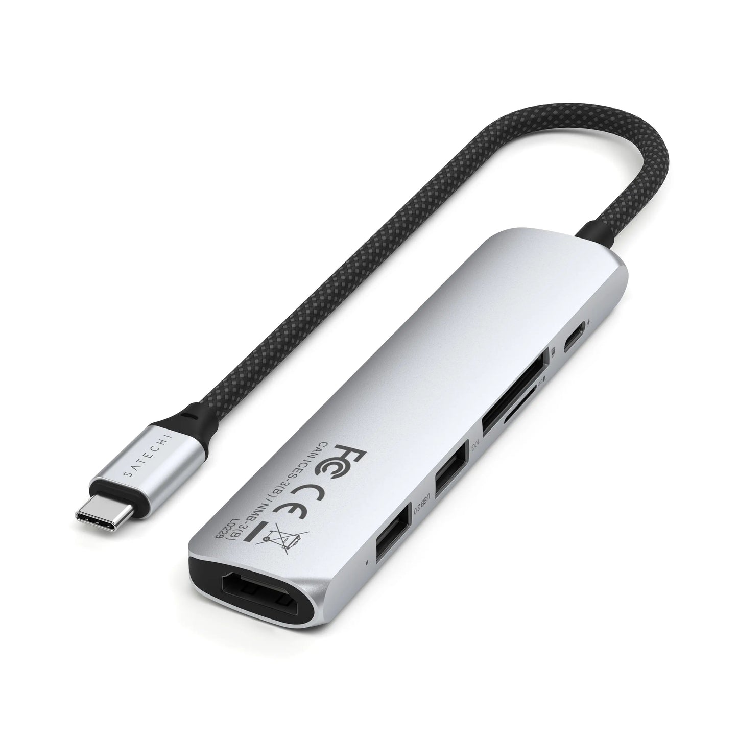 Satechi Slim 6 Multiport Adapter - Sølv