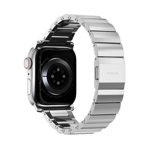 Nomad 42/41 mm Rustfritt stål reim V2 - Sølv