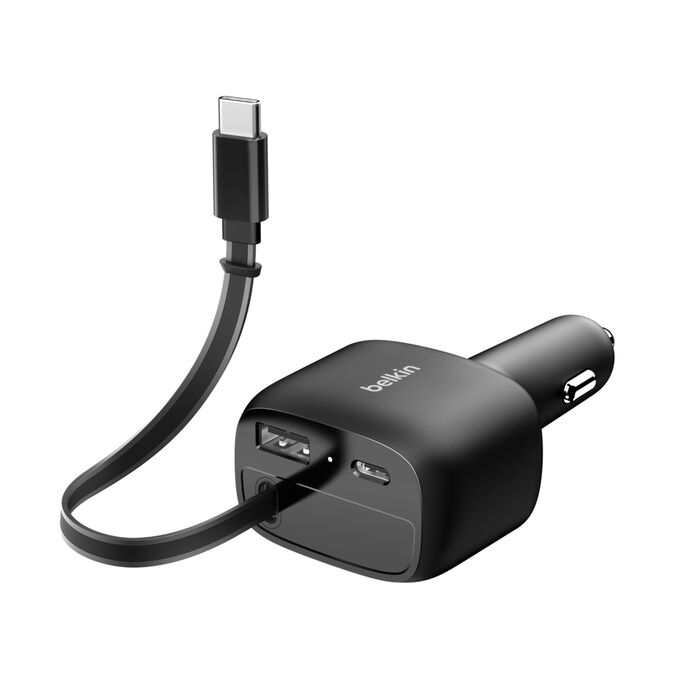 Belkin 75W Billader med uttrekkbar kabel