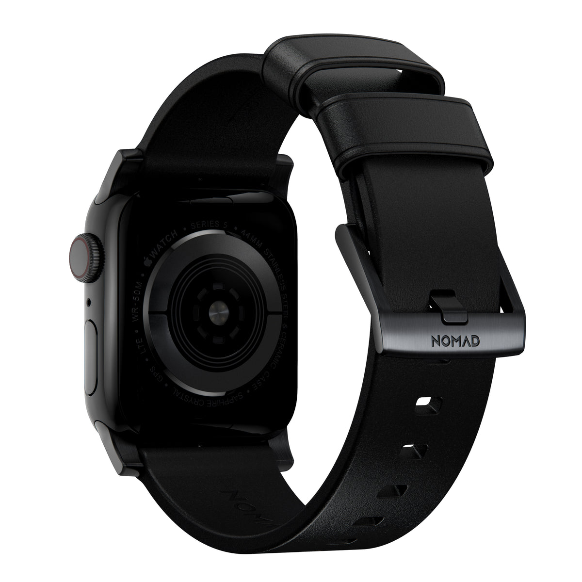 Nomad 49/46 mm Moderne Skinnrem med Svart Spenne - Svart