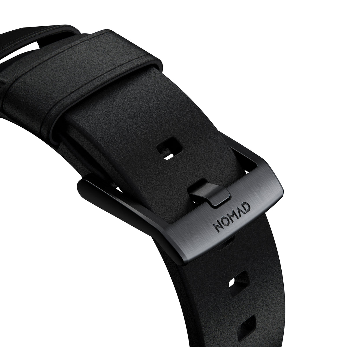 Nomad 49/46 mm Moderne Skinnrem med Svart Spenne - Svart