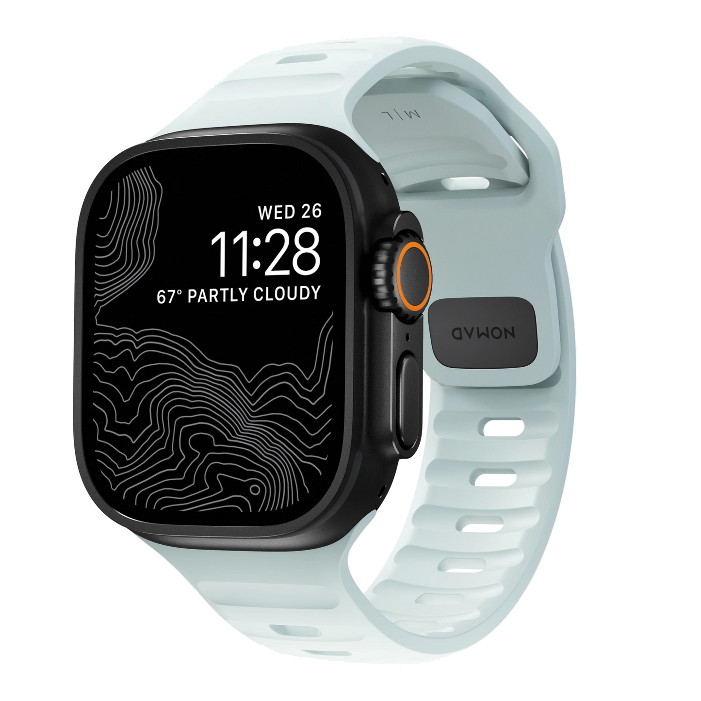 Nomad 49/46/45/44 mm Sport Band reim - Limited Edition Icy Blue Glow