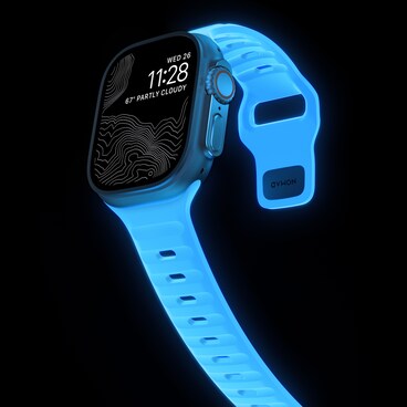 Nomad 49/46/45/44 mm Sport Band reim - Limited Edition Icy Blue Glow