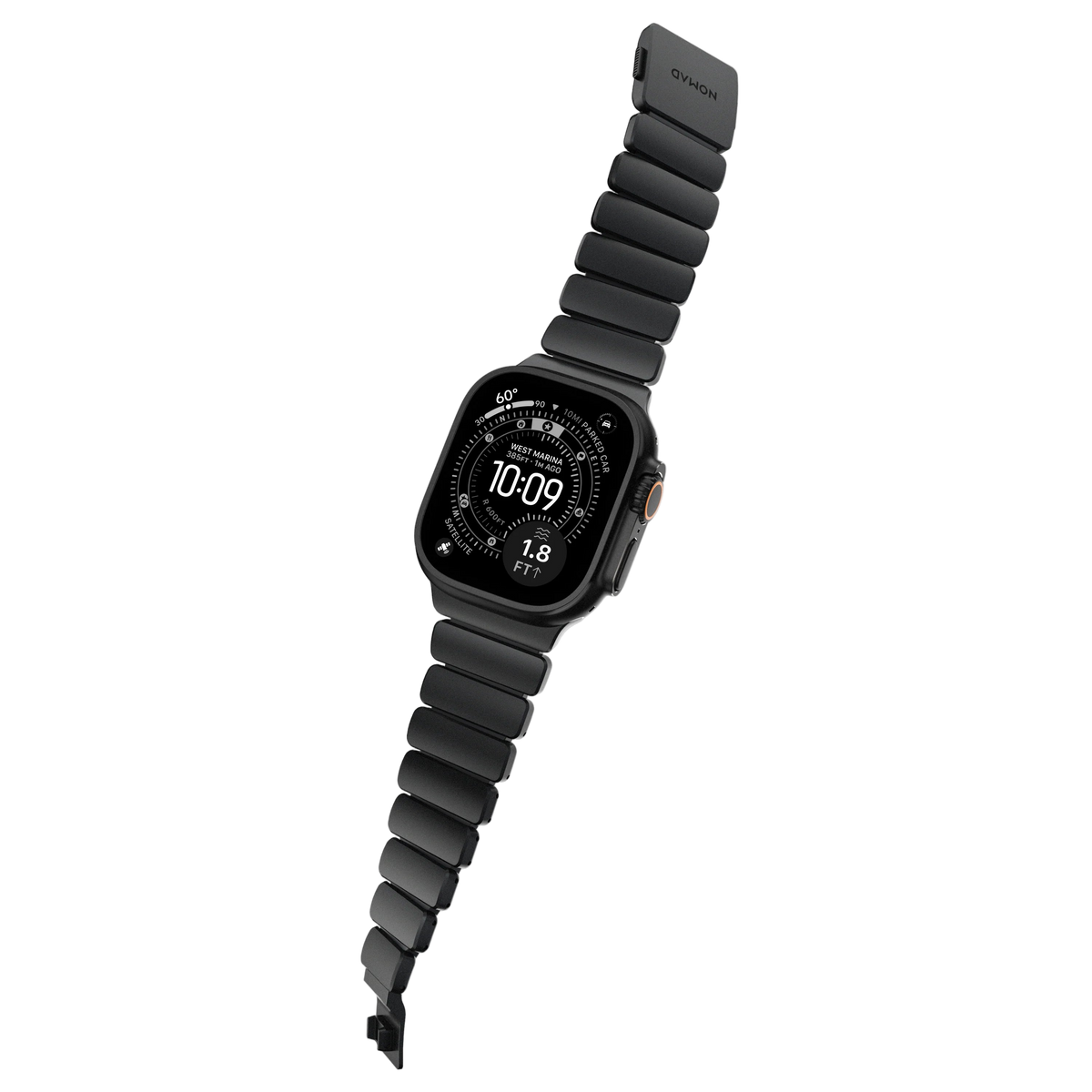 Nomad 49/46 mm Stratos Band Reim - Black Titanium/Black