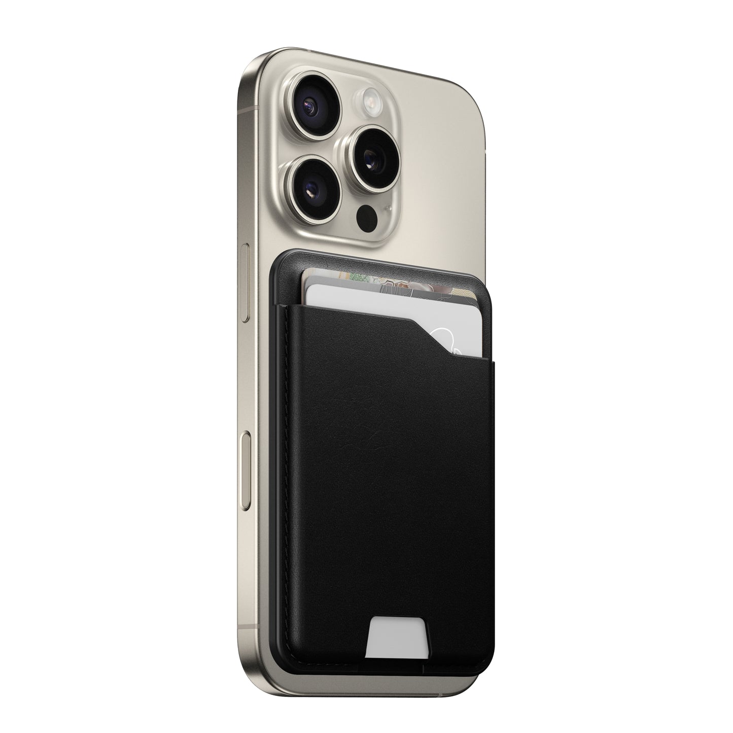 Nomad Leather Mag Kortmappe med FindMy - Svart