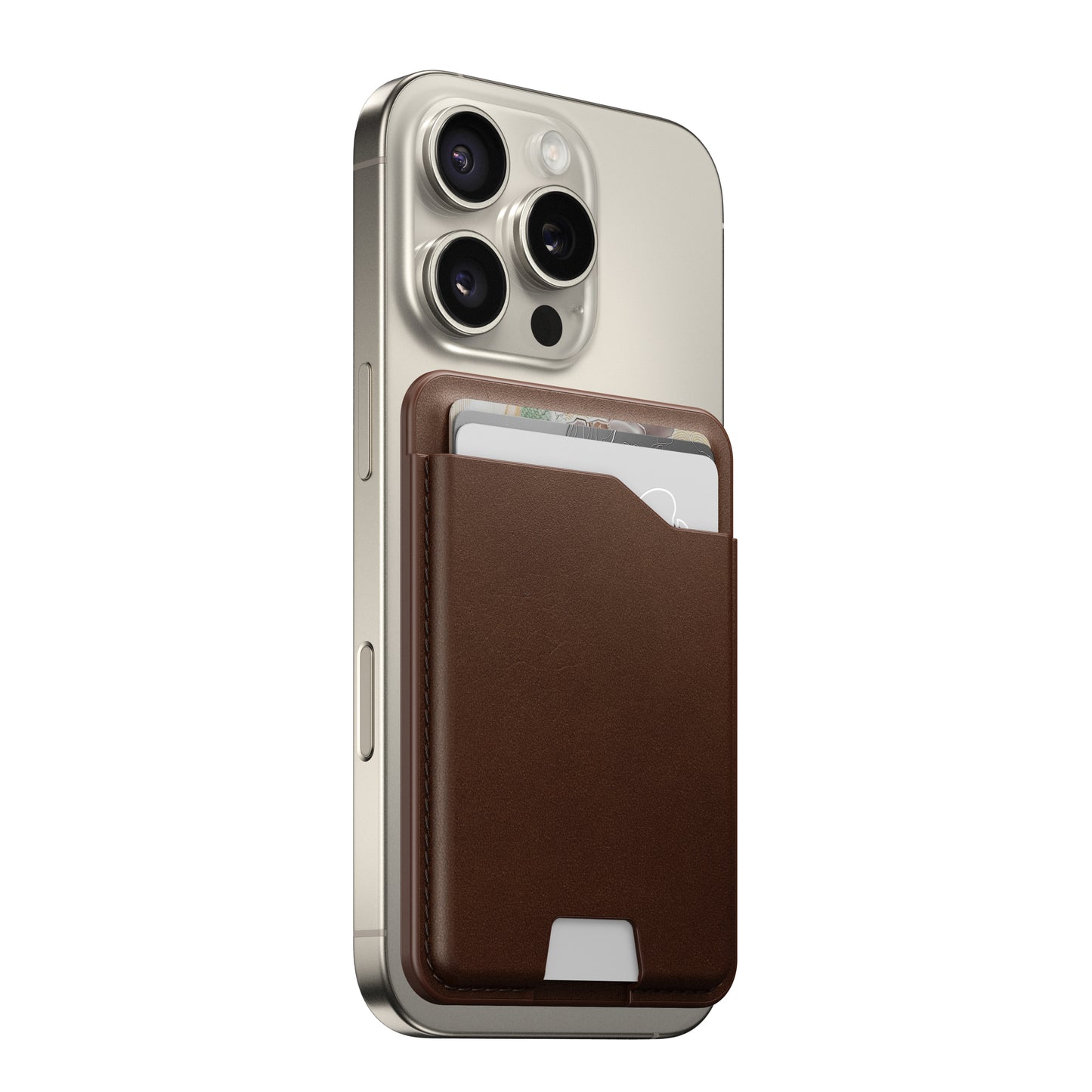 Nomad Leather Mag Kortmappe med FindMy - Brun