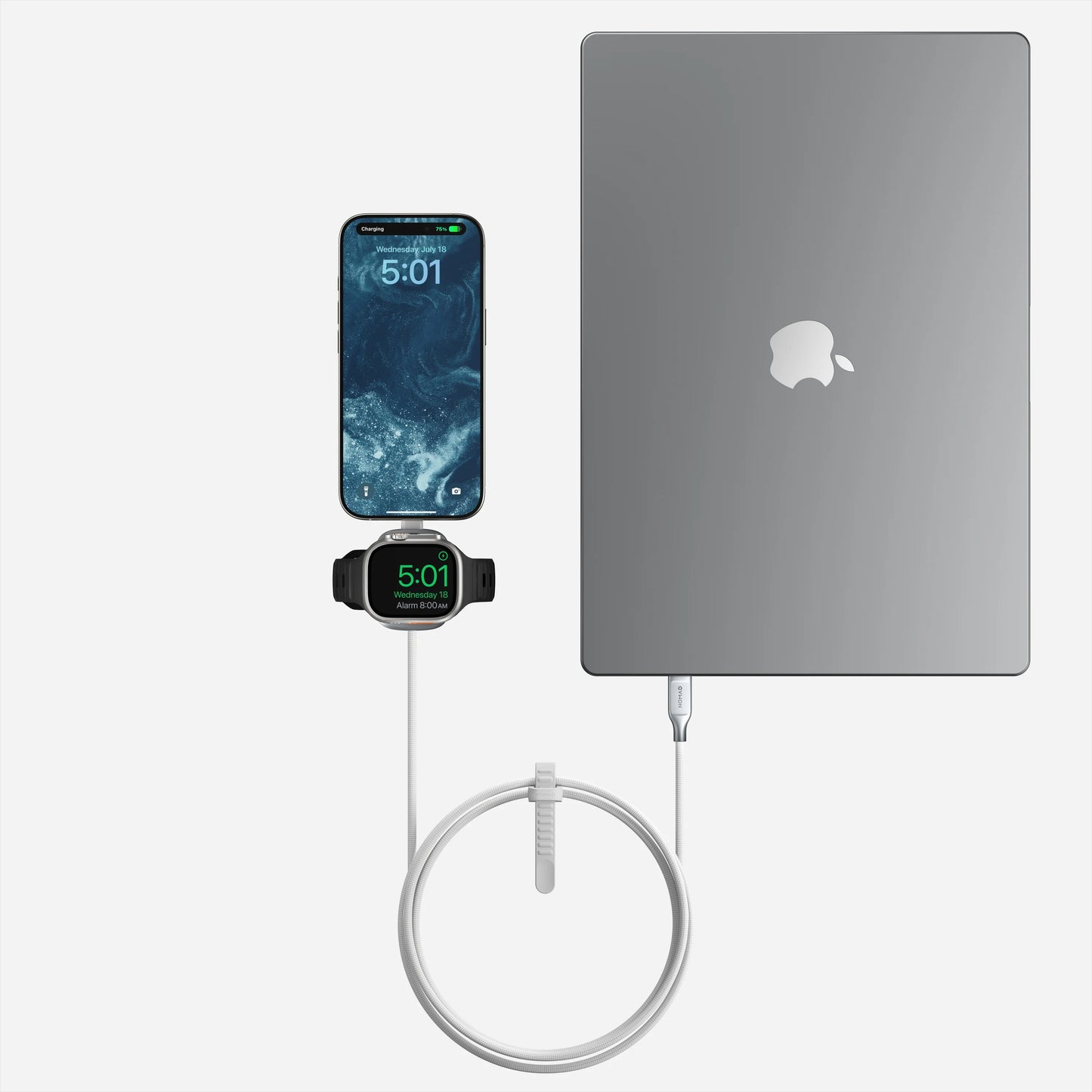 Nomad Universal USB-C Watch Ladekabel (1,5m) - Hvit