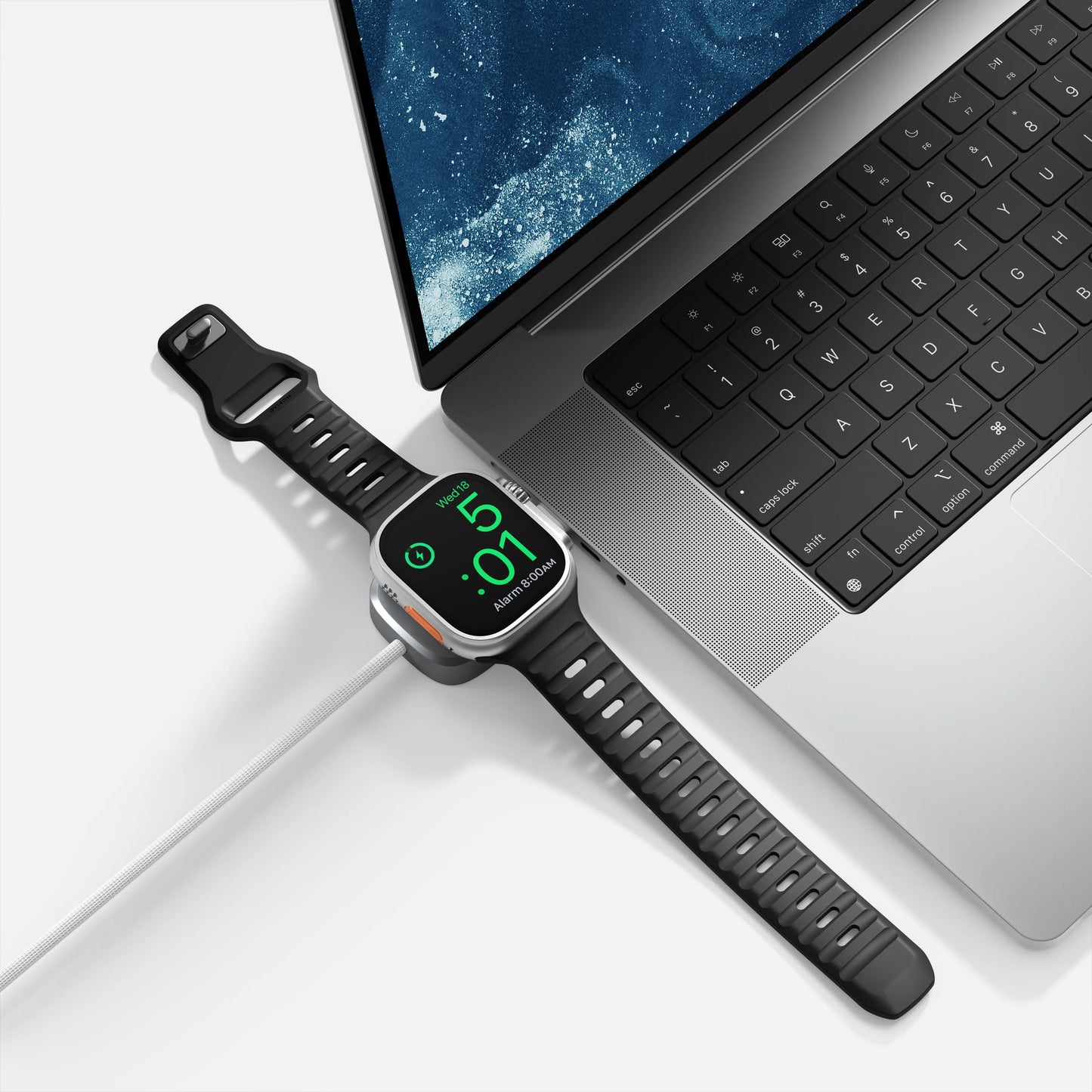 Nomad Universal USB-C Watch Ladekabel (1,5m) - Hvit