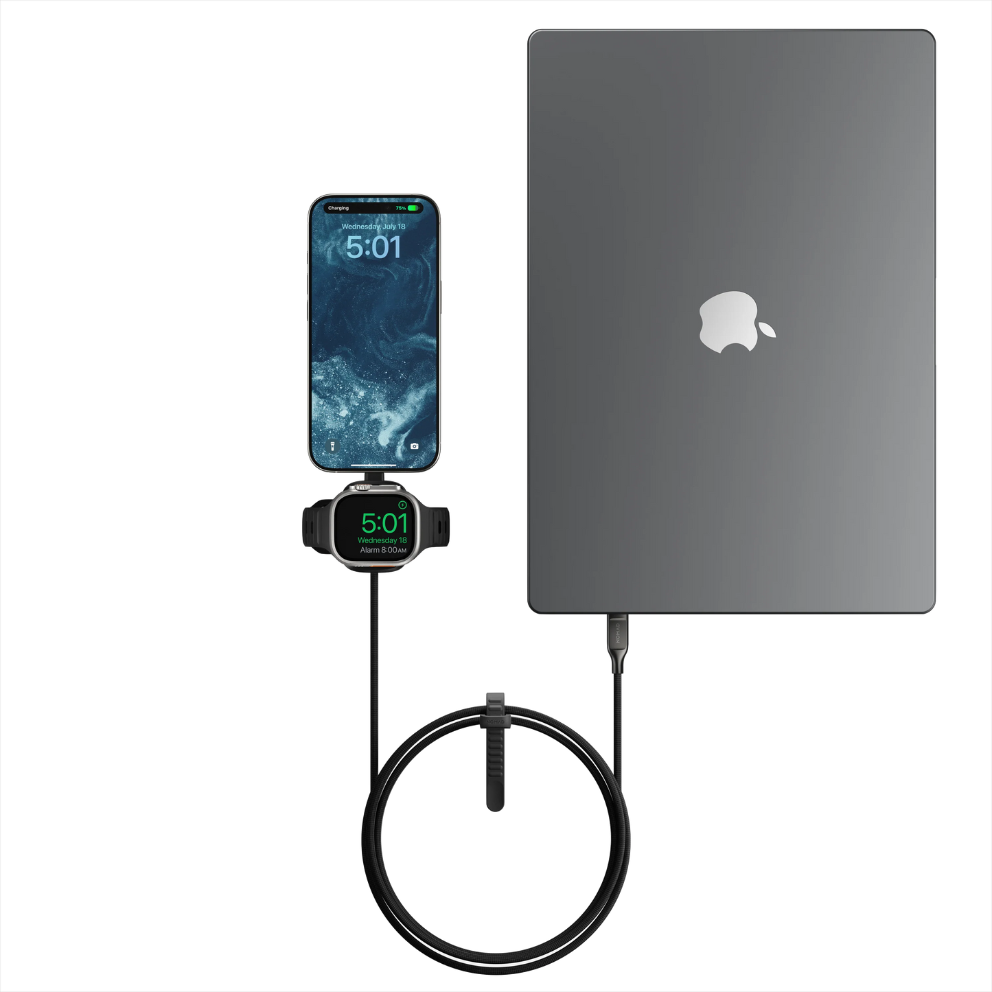 Nomad Universal USB-C Watch Ladekabel (1,5m) - Svart