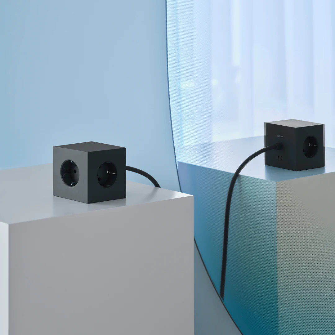 Avolt Square 1 30W Dual USB-C Stikkontaktforlenger - Svart