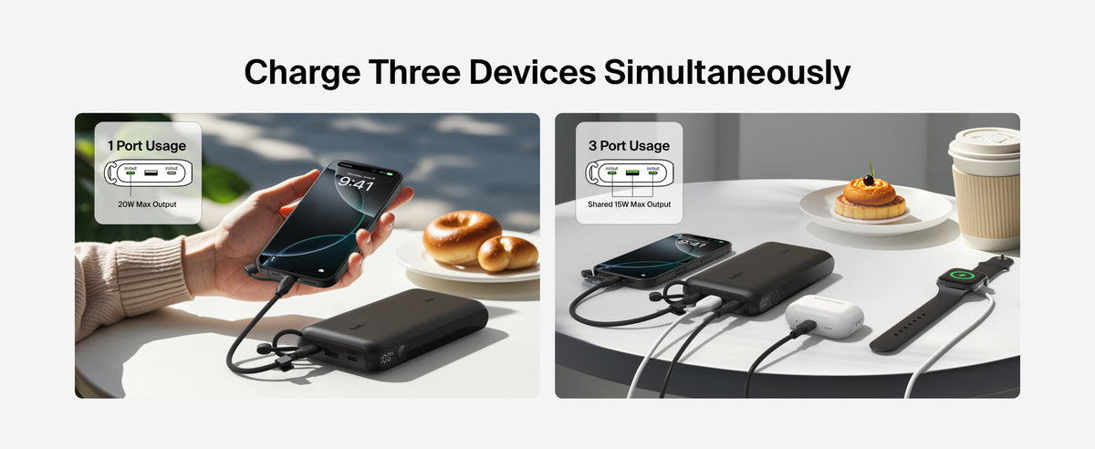 Belkin BoostCharge 20 000 mAh Powerbank med display