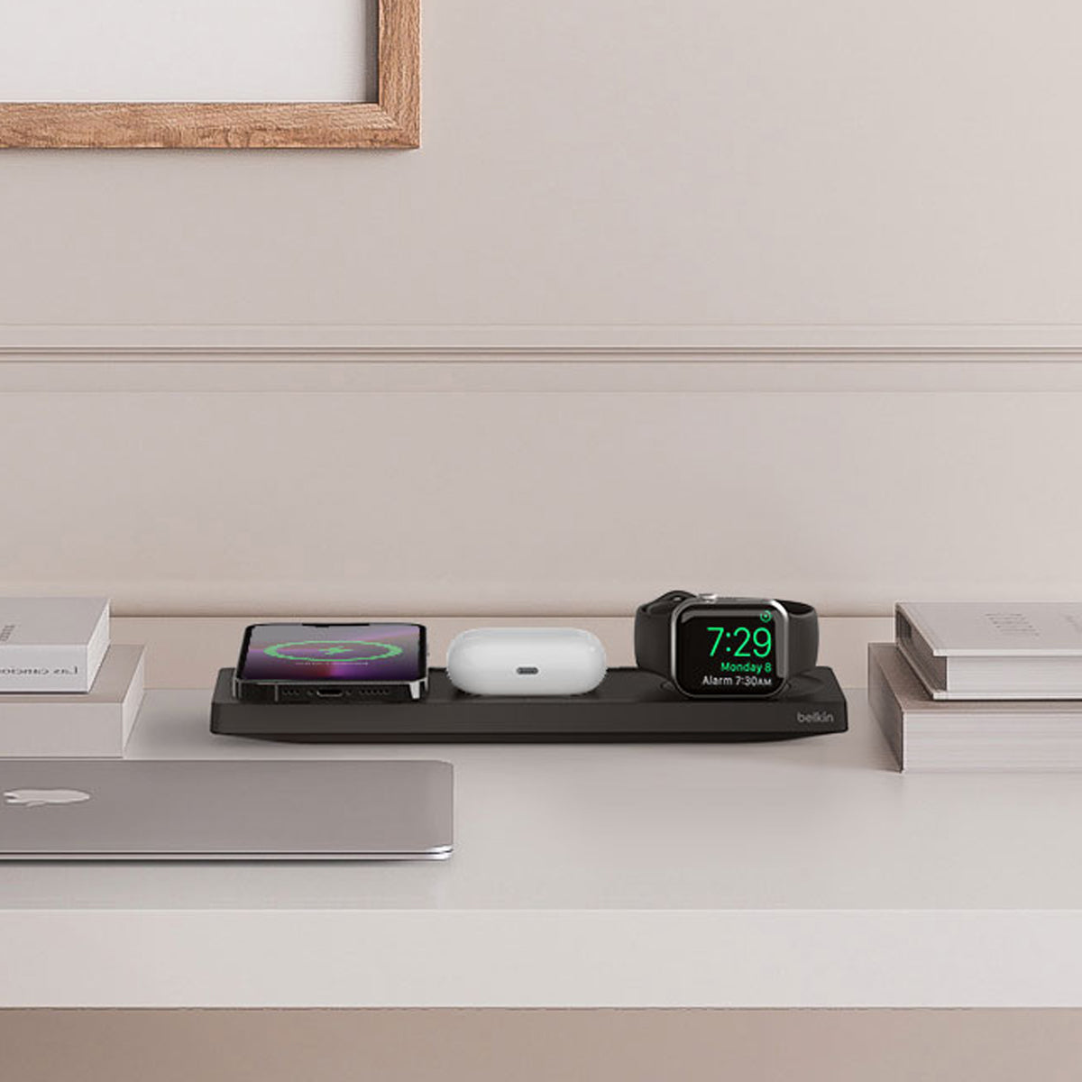 Belkin 3-i-1 MagSafe Trådløs Ladeplate - Svart