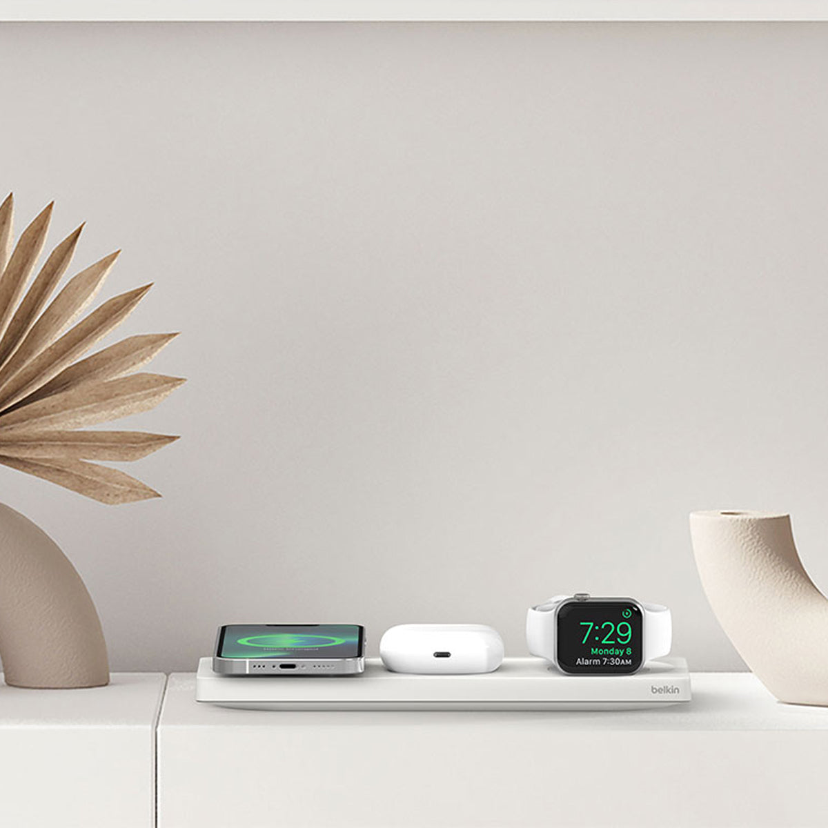 Belkin 3-i-1 MagSafe Trådløs Ladeplate - Hvit