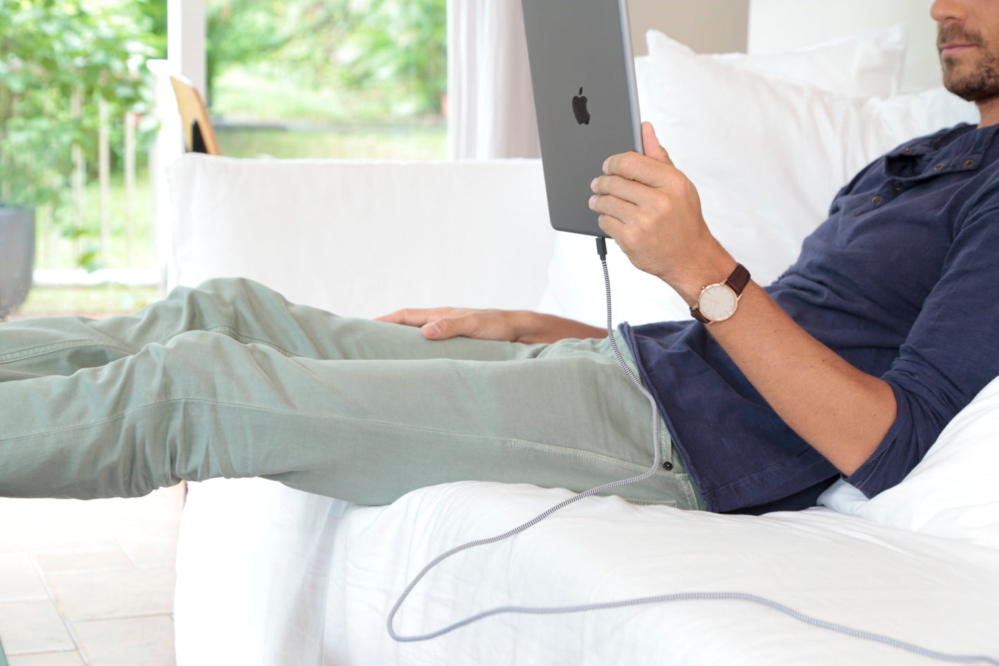 Native Union 3m USB-A til Lightning Belt Ladekabel - Zebra