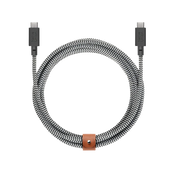 Native Union Belt USB-C til USB-C 3m Ladekabel 100W - Zebra