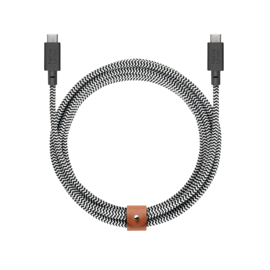 Native Union Belt USB-C til USB-C 3m Ladekabel 100W - Zebra
