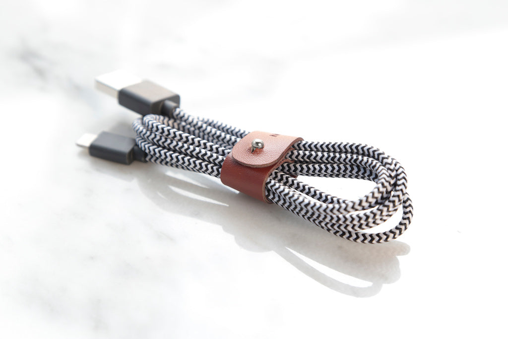 Native Union 1.2 m USB-A til Lightning Belt Ladekabel - Zebra