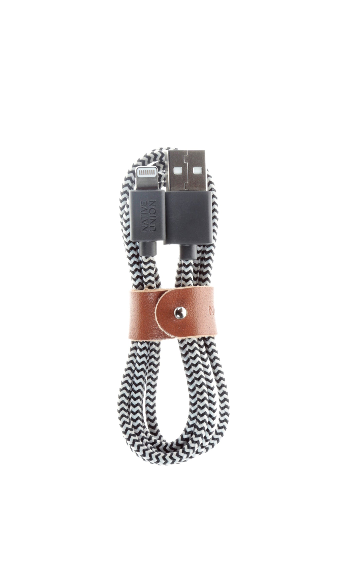 Native Union 1.2 m USB-A til Lightning Belt Ladekabel - Zebra